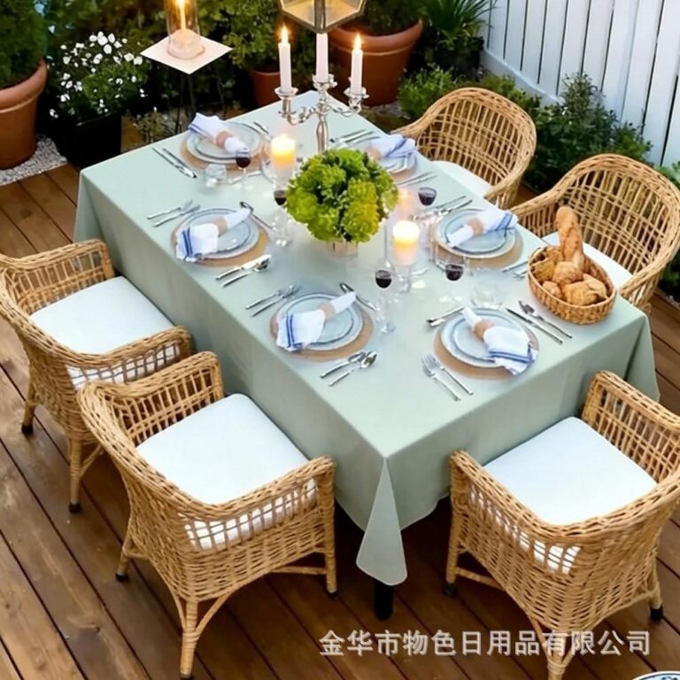 Party Supplies Disposable Plastic Solid-Color Tablecloth