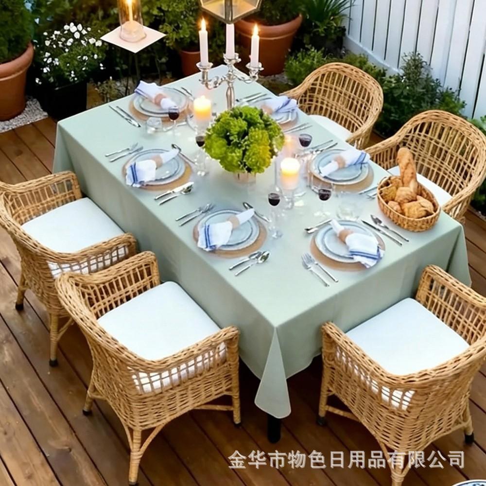 Party Supplies Disposable Plastic Solid-Color Tablecloth